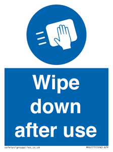 Wipe down after use